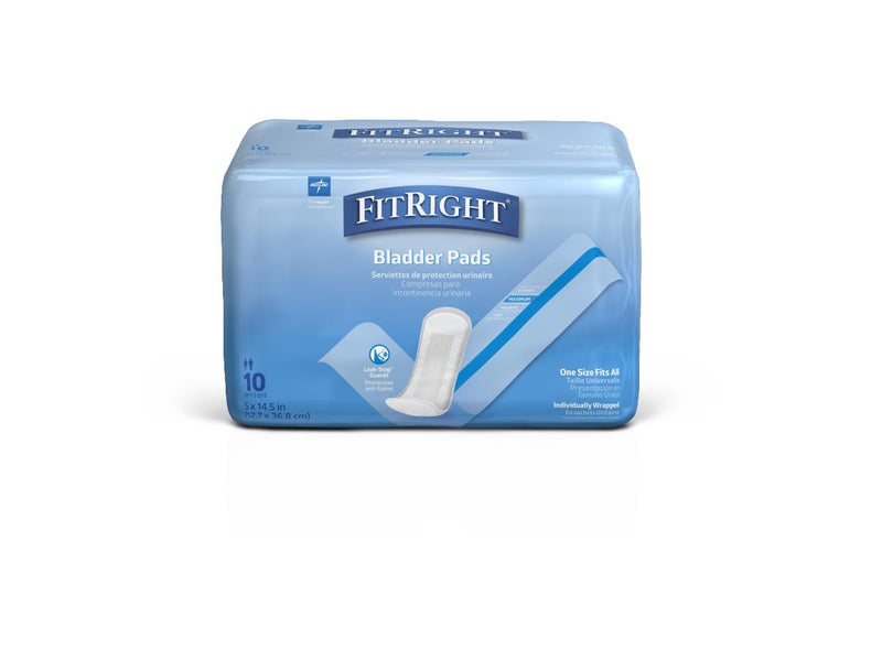 Pack of FitRight Bladder Pads on a white background
