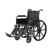 Black manual wheelchair on a white background