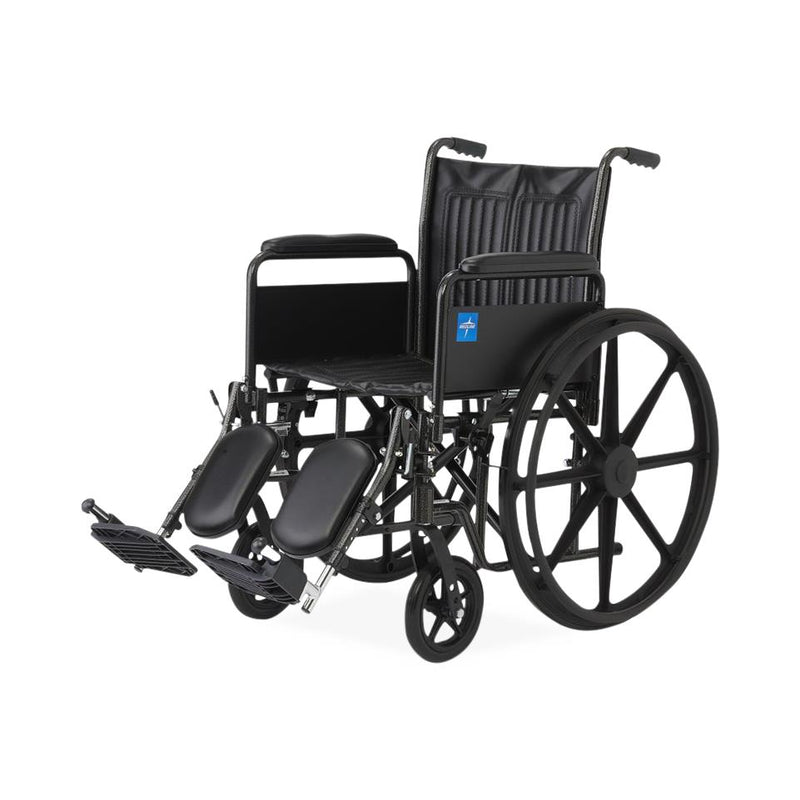 Black manual wheelchair on a white background