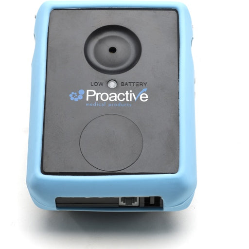 Blue and gray electronic device with 'Proactive' branding on a white background