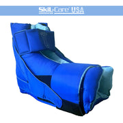 Blue foot care device with Skil-Care USA branding on a white background