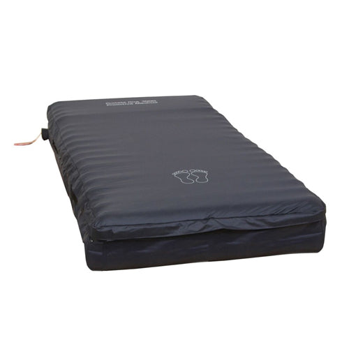 Black air mattress with a logo on a white background