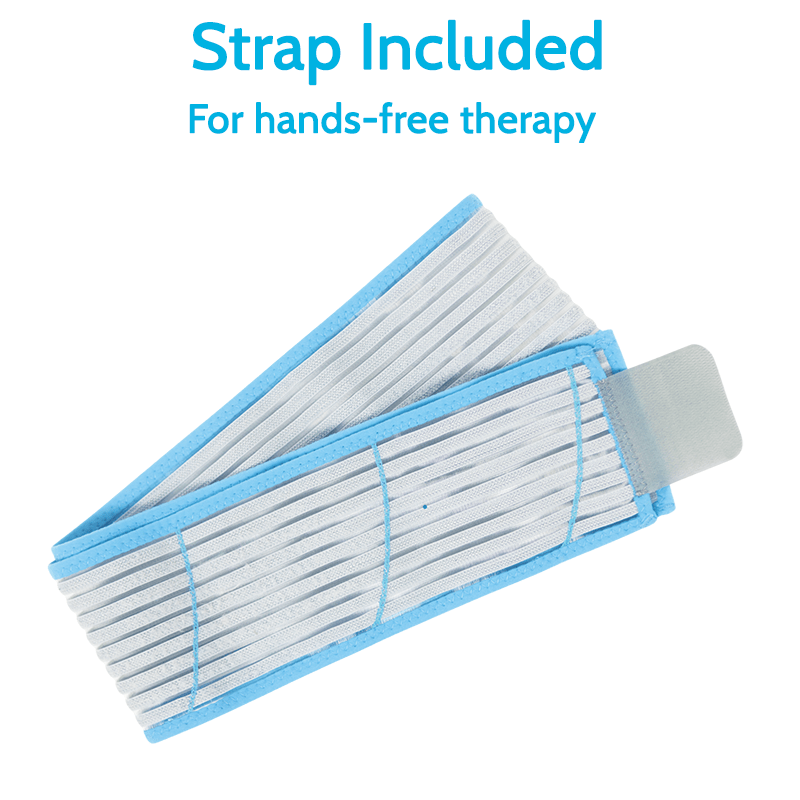 Belt with strap included for hands-free therapy on a white background