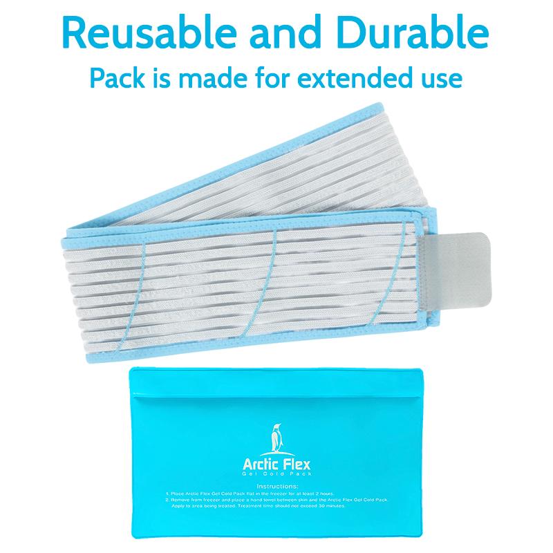 Reusable filter pack with blue casing and text indicating durability on a white background