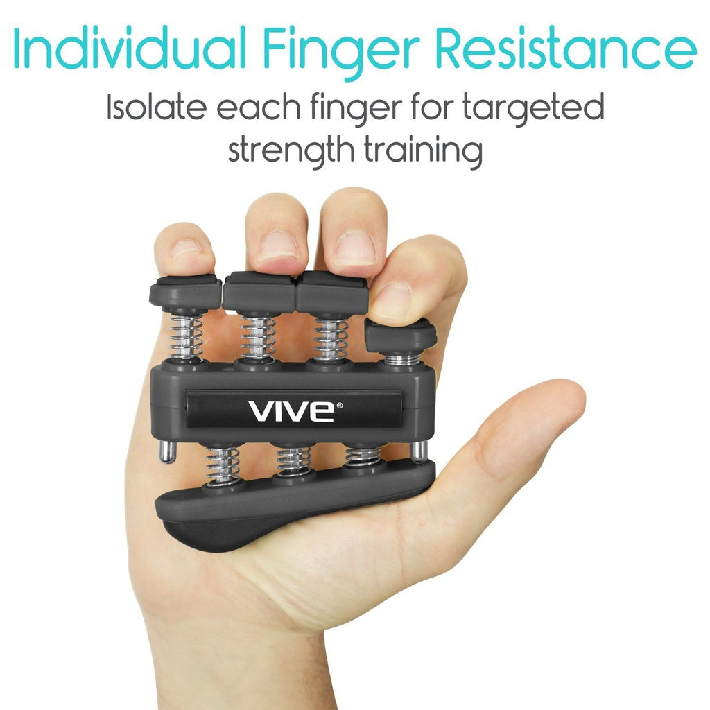 Finger resistance trainer with 'Vive' branding on a white background