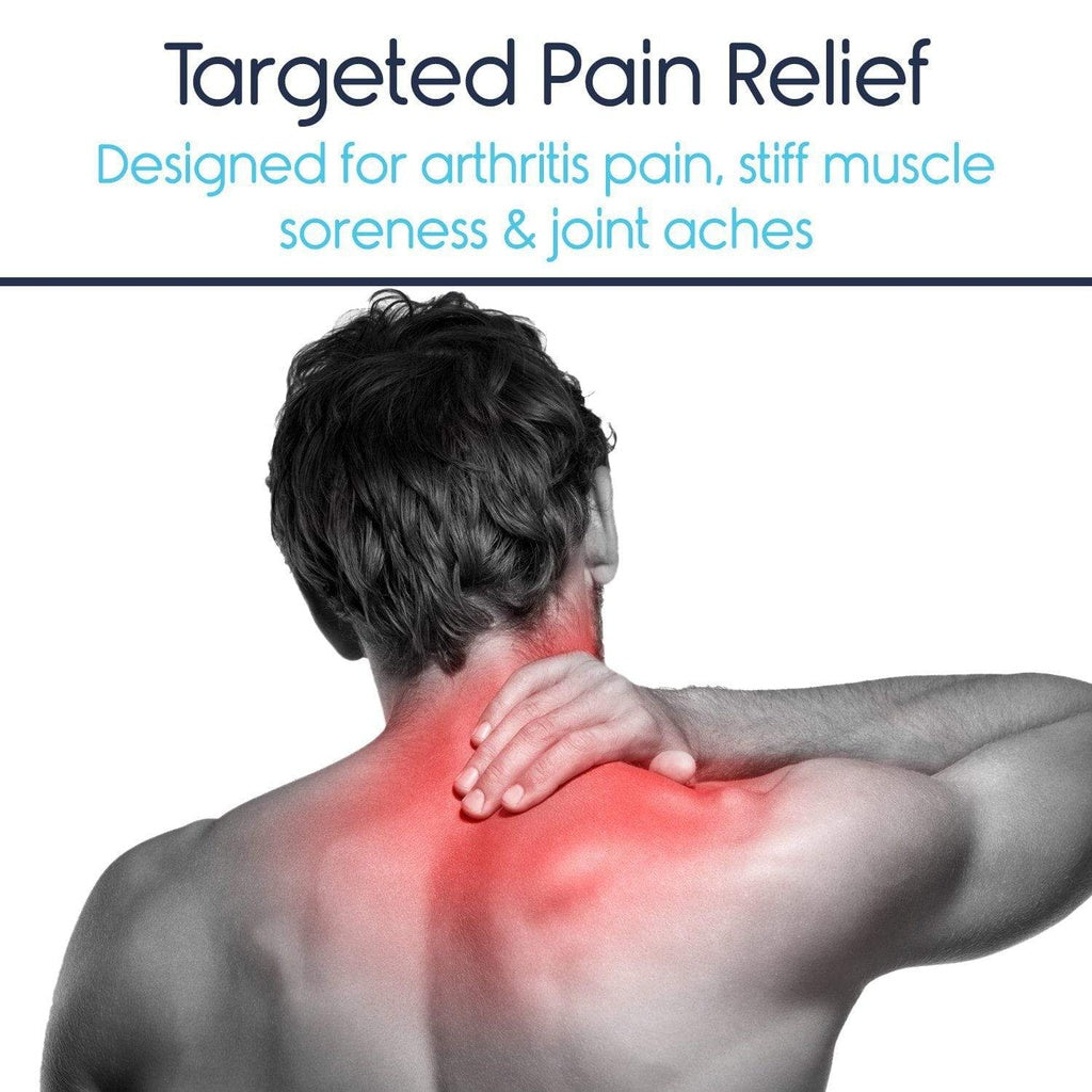 Person with neck pain holding their neck, targeting arthritis pain relief, on a white background.
