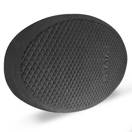 Black textured coaster with 'Vive' branding on a white background