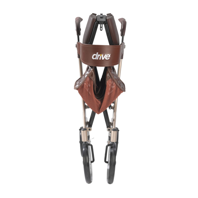 Brown walking aid with 'drive' branding on a white background