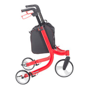 Red Nitro scooter with black bag on a white background