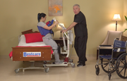 SA182 Beststand being used to lift patient out of bed