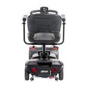 Back view of a black mobility scooter with 'Drive' branding on a white background
