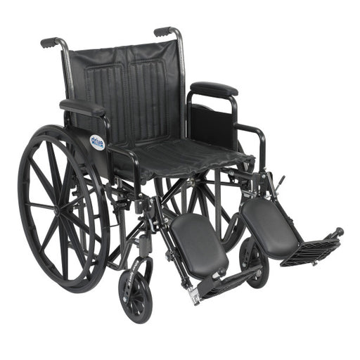 Black wheelchair with Detachable Full Arms and Footrests on a white background