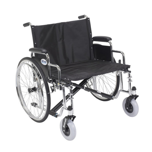 Black manual wheelchair with a visible brand logo on a white background