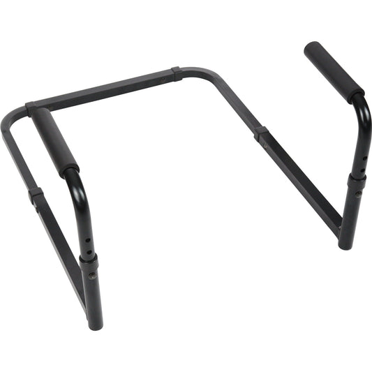 Black metal frame on a white background