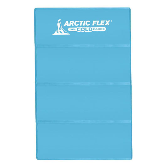 Blue Arctic Flex gel cold pack on a white background