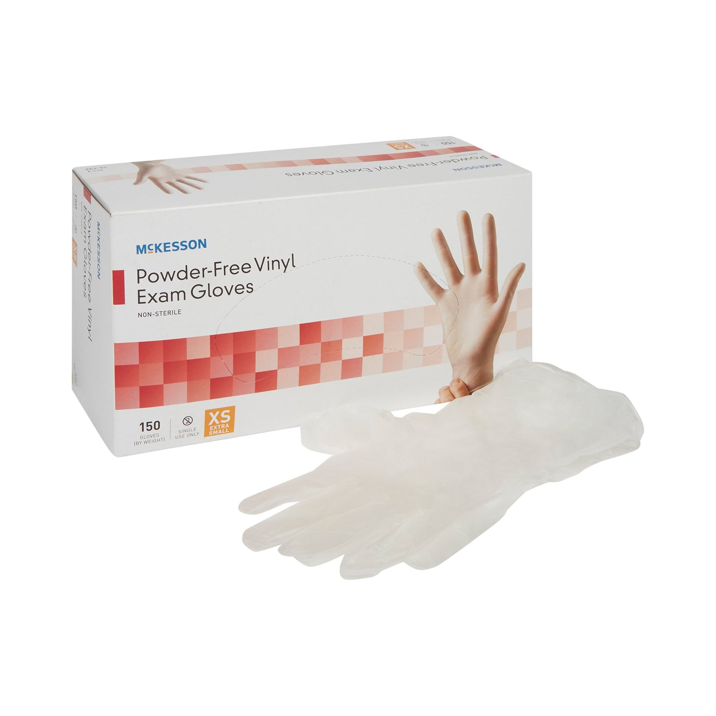 McKesson Powder-Free Vinyl Exam Gloves X-Small