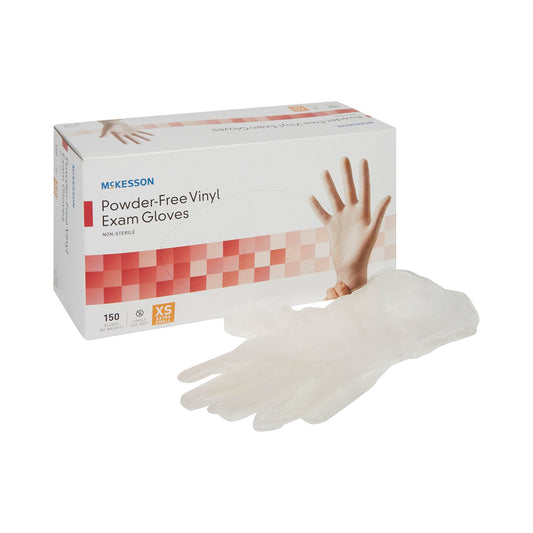 McKesson Powder-Free Vinyl Exam Gloves X-Small