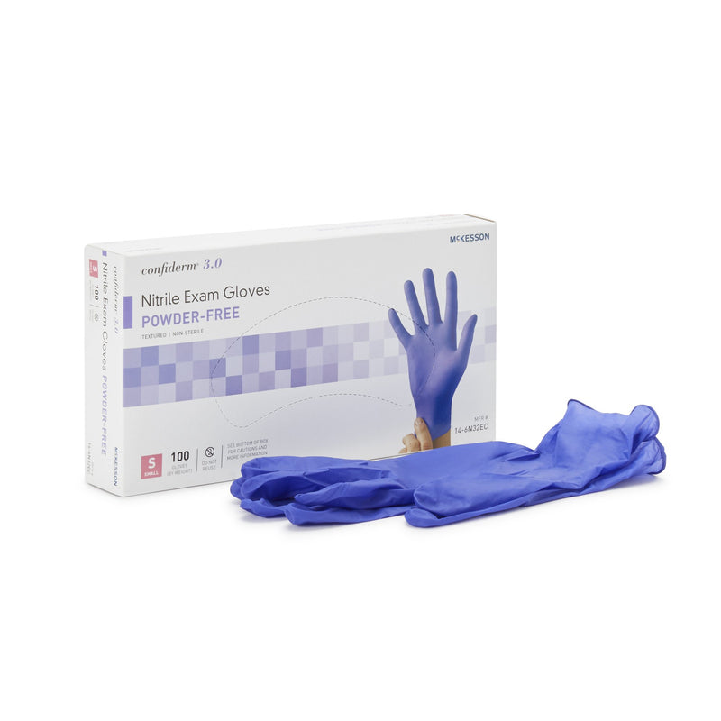 McKesson Confiderm® 3.0 100 per Box Non-Sterile Nitrile Exam Glove