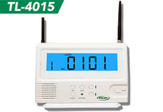 Digital clock with wireless antennas on a white background, displaying the time '10:10'.