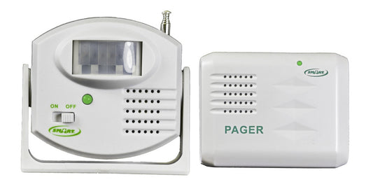 Two electronic devices labeled 'PAGER' on a white background
