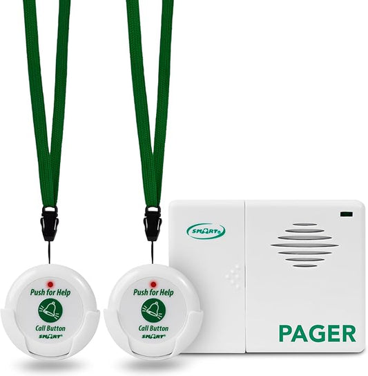 Smart Caregiver TL-5102TP – Two Call Buttons with Portable Caregiver Pager