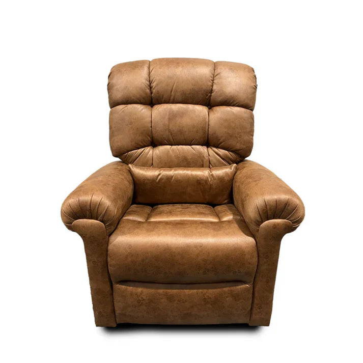 Brown recliner chair on a white background