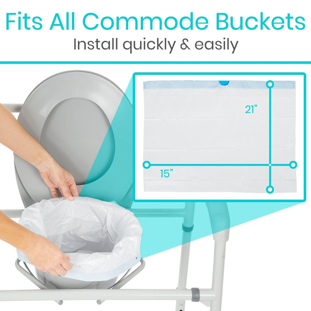 Vive Commode Liners fits all commodes
