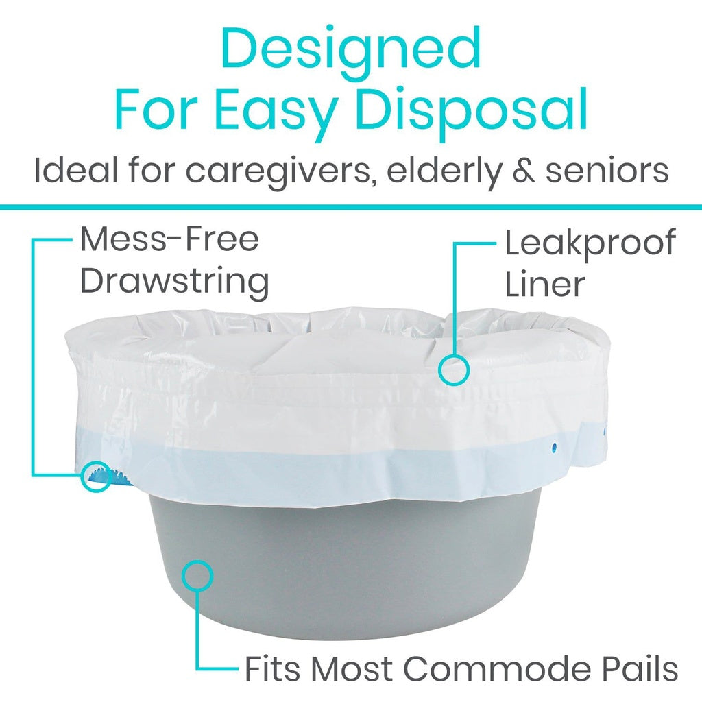 Vive Commode Liners is designed for easy disposal