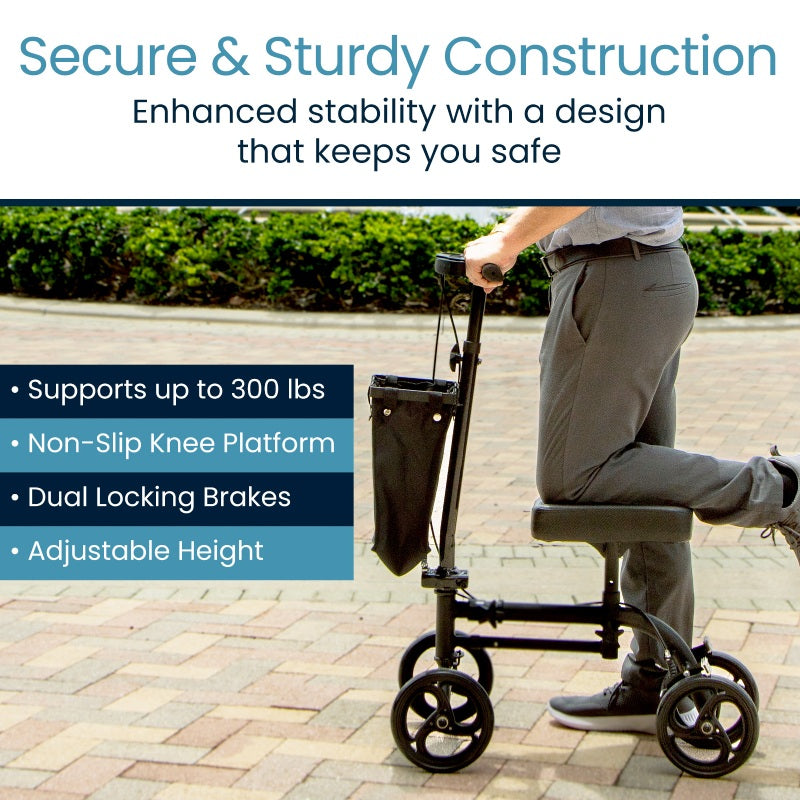 MOB1099BLK

Vive Core Knee Walker keeps you safe