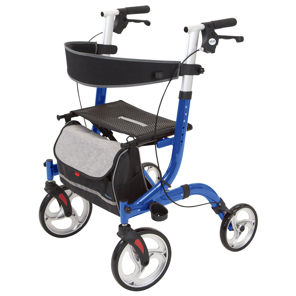 Vive Mobility Everglide Rollator (Model S) in Blue