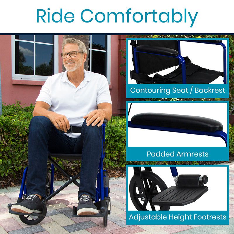 Vive Transport Wheelchair is a comfortable ride