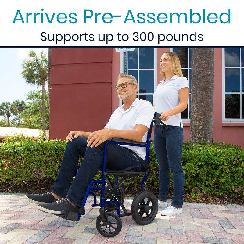 Vive Transport Wheelchair is pre-assembled