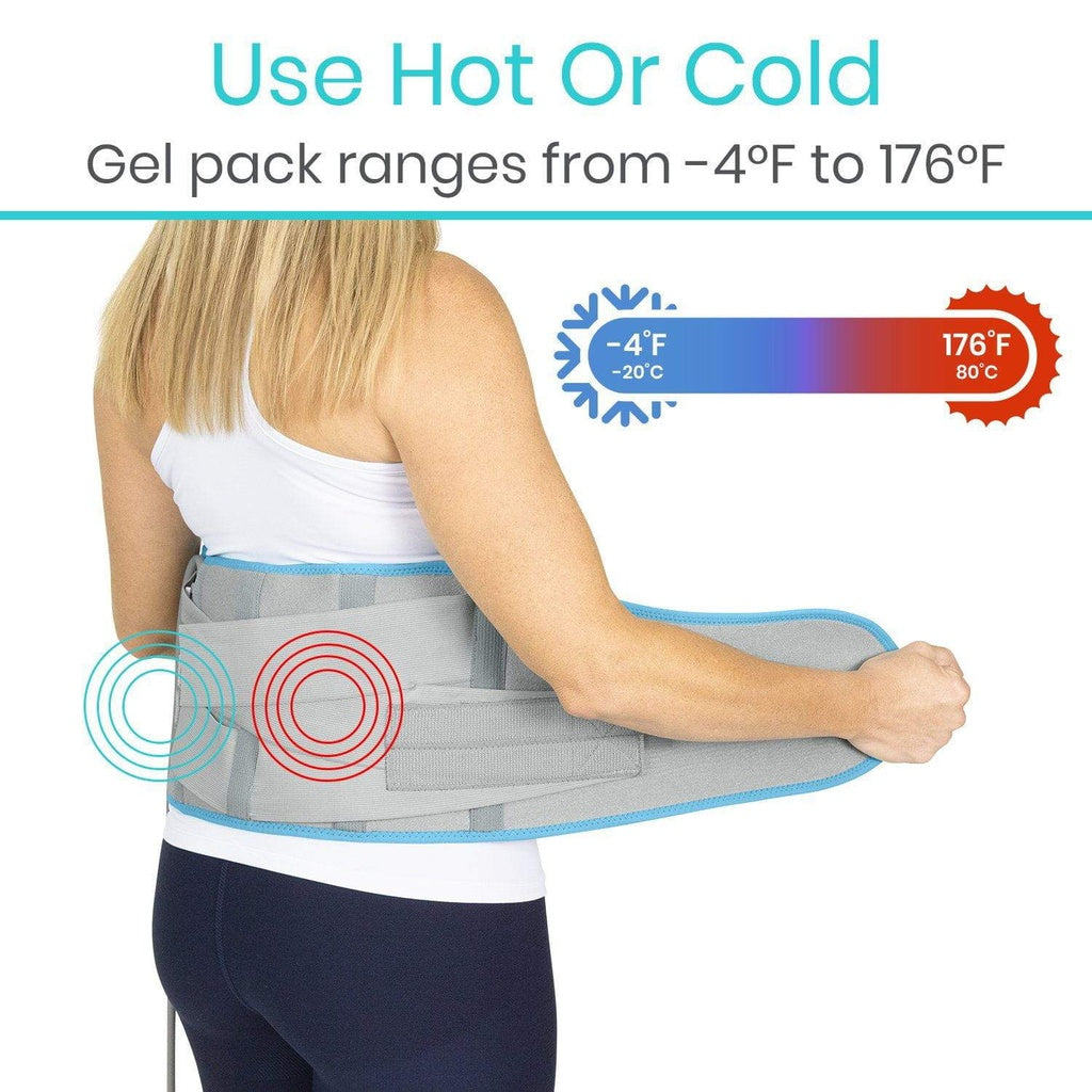 Vive Compression Back Ice Wrap SUP2022 can be used hot or cold