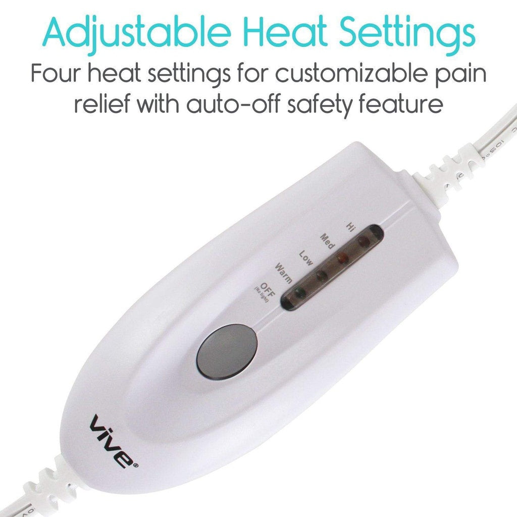 Vive heating pad adjustable heat
