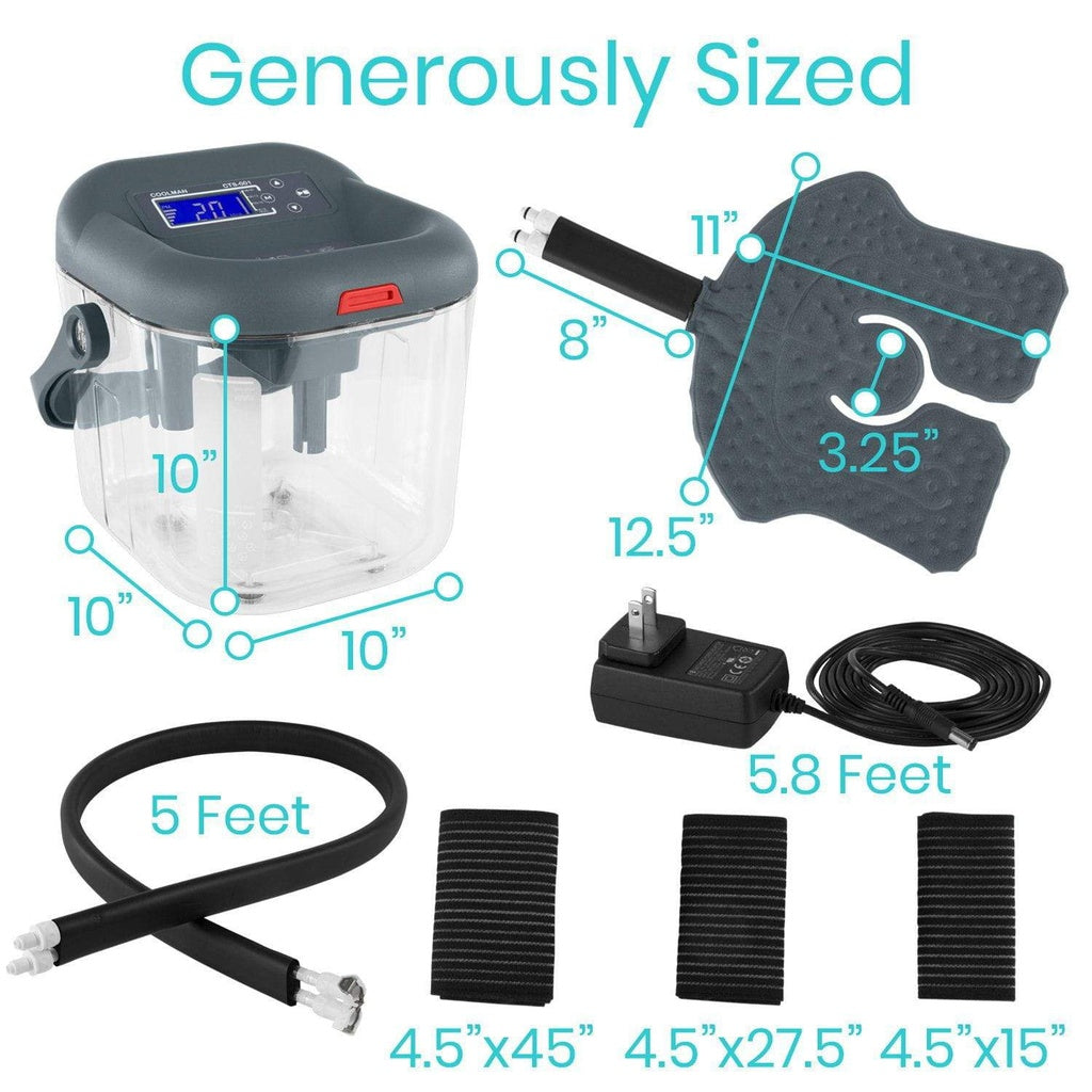 Ice Therapy Machine is generously sized