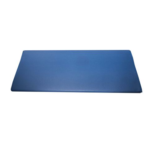 Blue rectangular mat on a white background