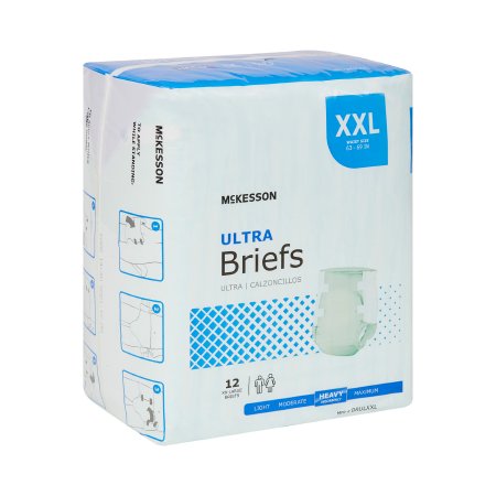 Box of McKesson Ultra Briefs XXL on a white background