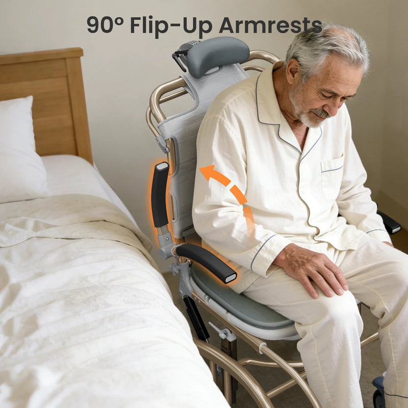 Reclining Shower Chair arm rests