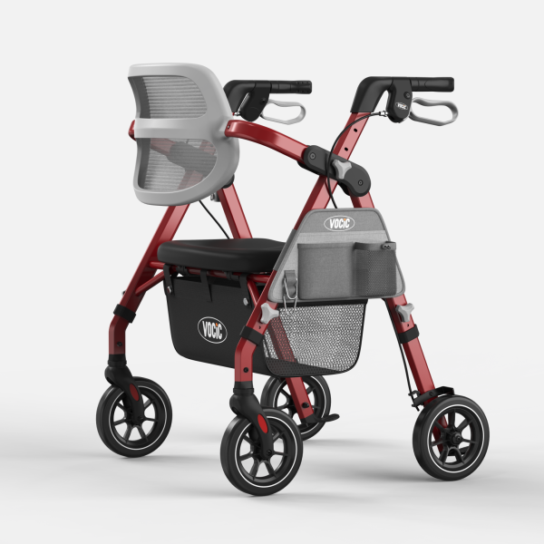 Burgundy Wide Rollator