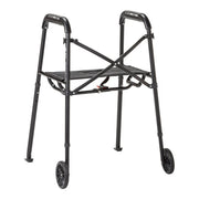 Black walker with wheels on a white background