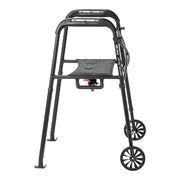 Black walker with wheels on a white background