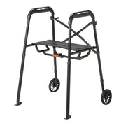 Black walker with wheels on a white background