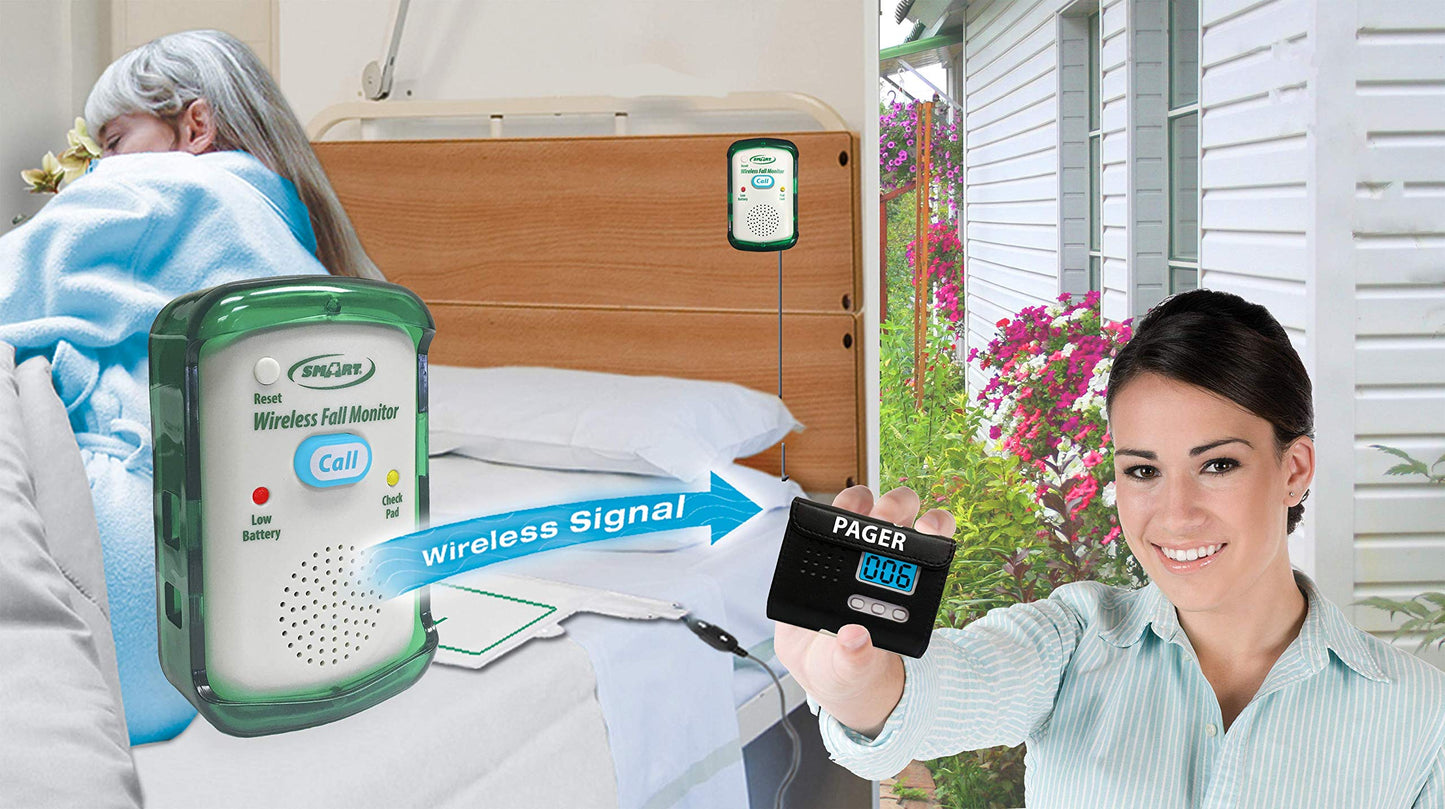 Woman holding a digital page and bed alarm