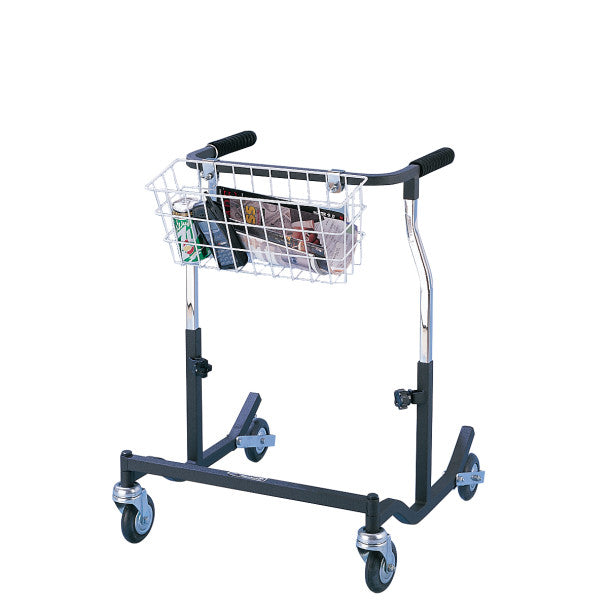 Cart with a basket on a white background