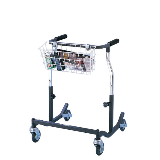 Cart with a basket on a white background