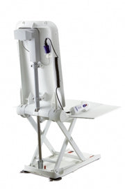 White medical lift chair on a white background