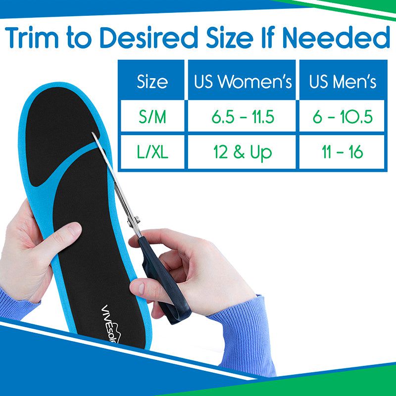 Arch Support Gel Insoles – Full Length Cushioning Inserts for Comfort & Stability