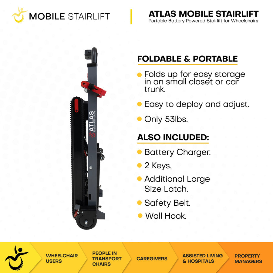 Atlas Portable Wheelchair Stairlift