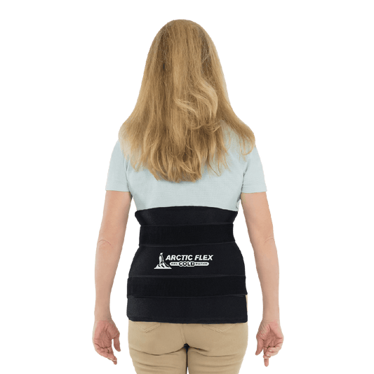woman wearing back brace