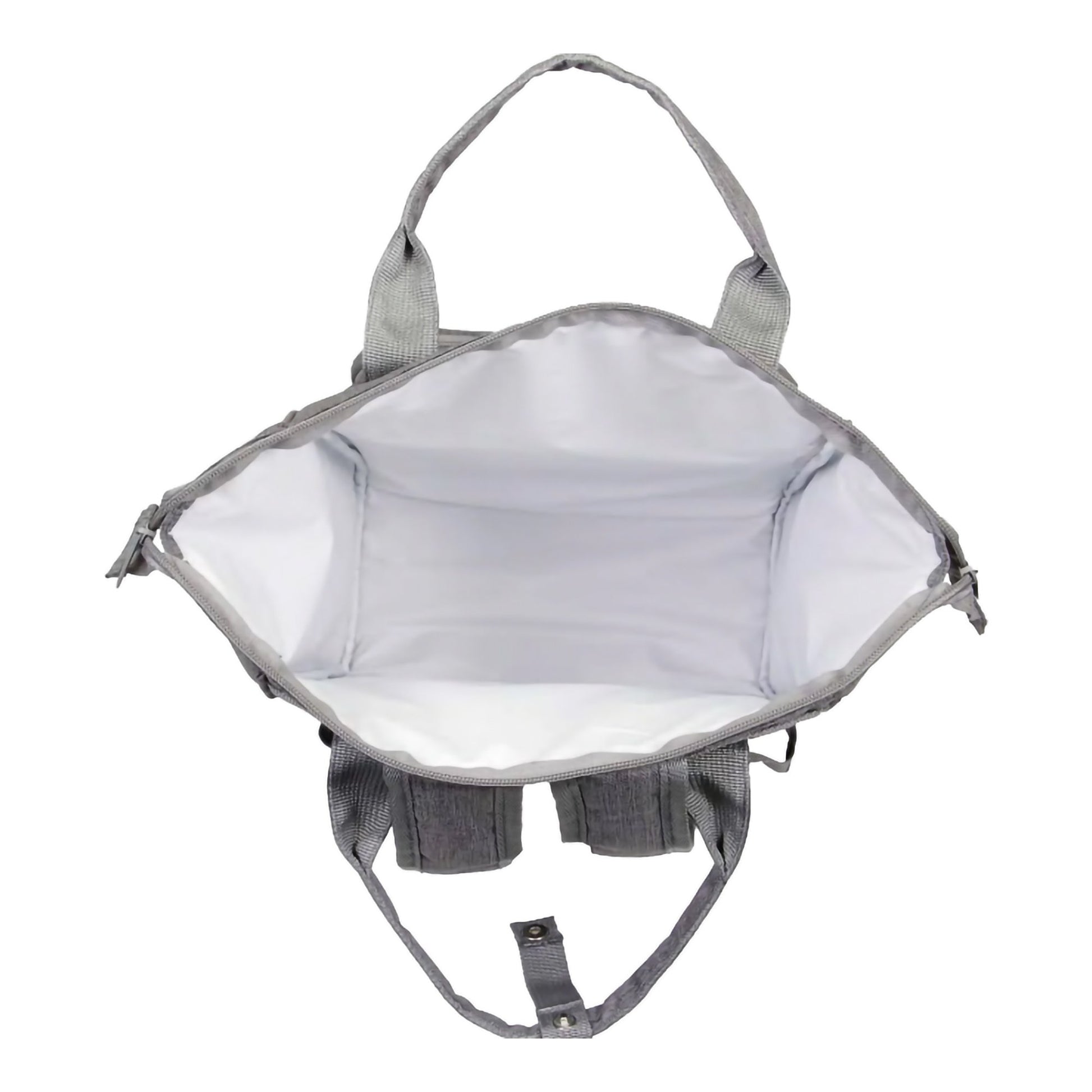 Gray pet carrier with transparent front panel on a white background